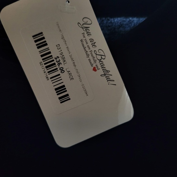 Heimish USA black  solid baby doll dress size large . - Picture 2 of 3